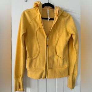Yellow lululemon scuba full zip hoodie